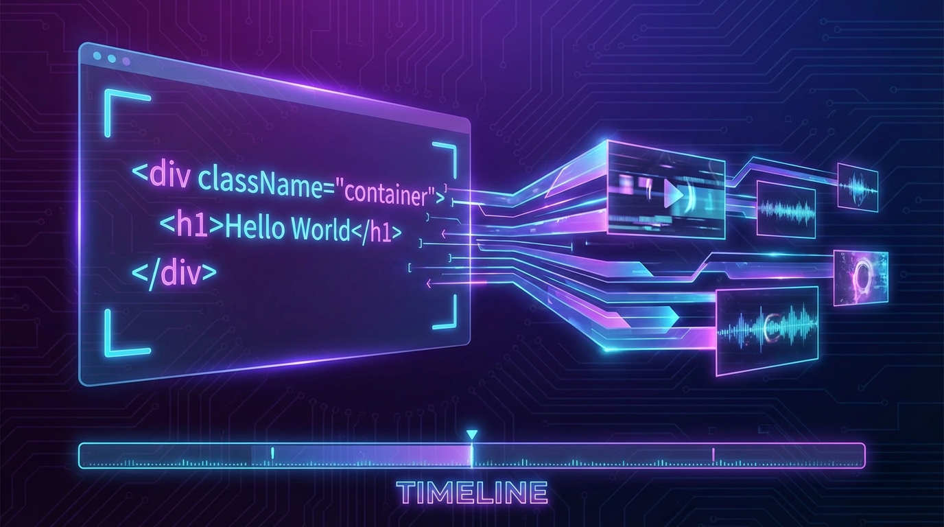 一句话,60秒,零代码:我用 Remotion + Claude Code 做了个NotebookLM宣传片(附完整技术解析) 配图 4