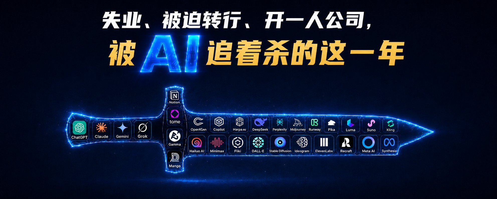 失业、被迫转行、开一人公司，被AI追着杀的这一年