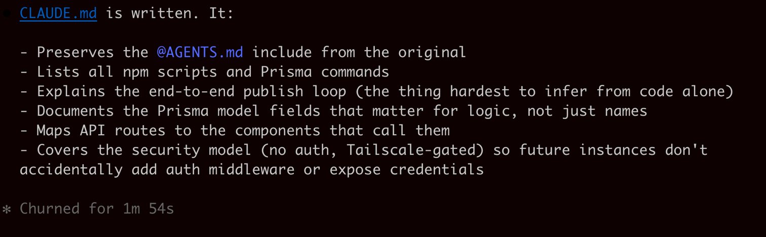 Claude Code init command workflow